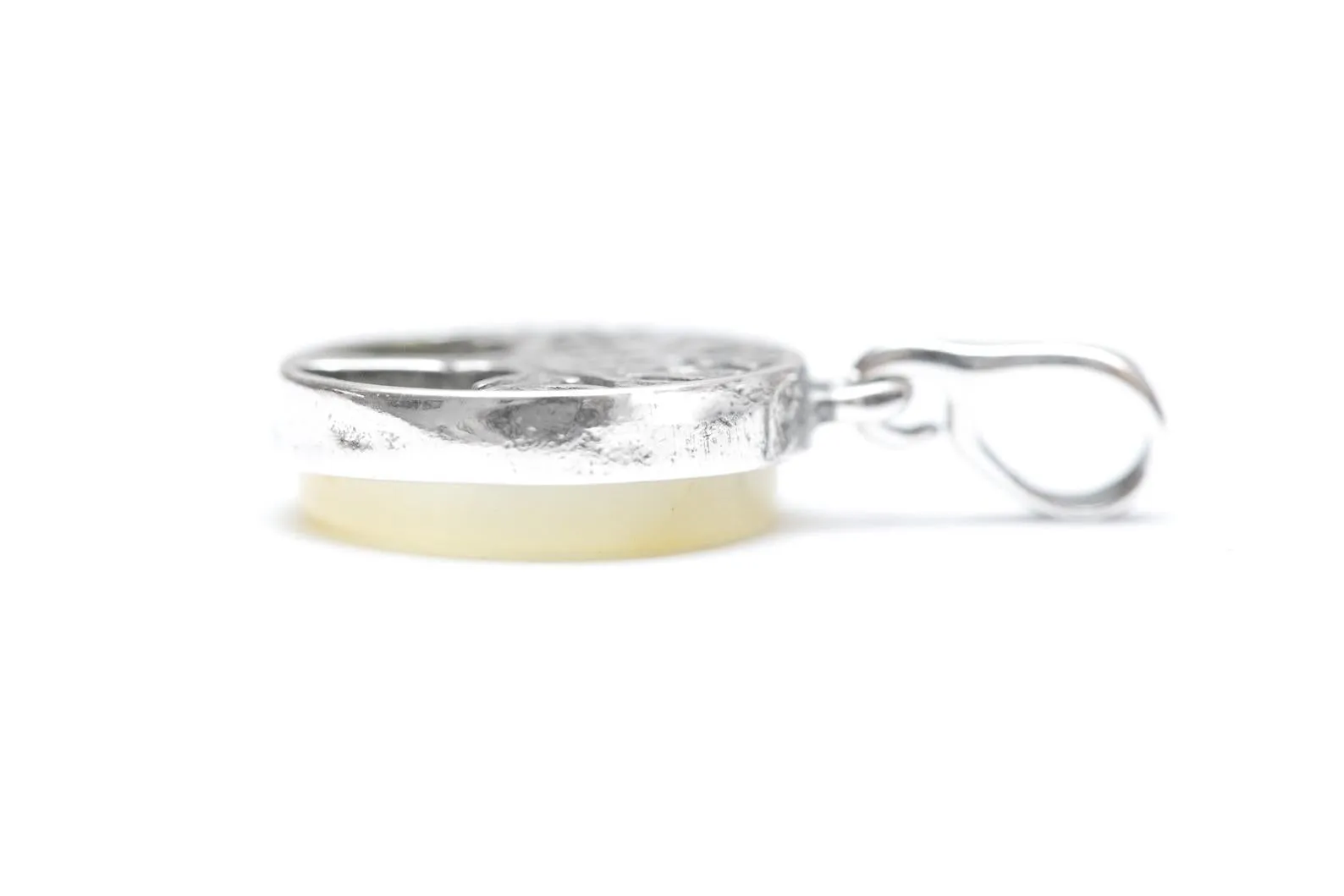 Mini White Amber Tree of Life Pendant