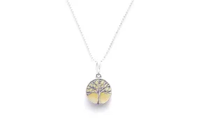 Mini White Amber Tree of Life Pendant