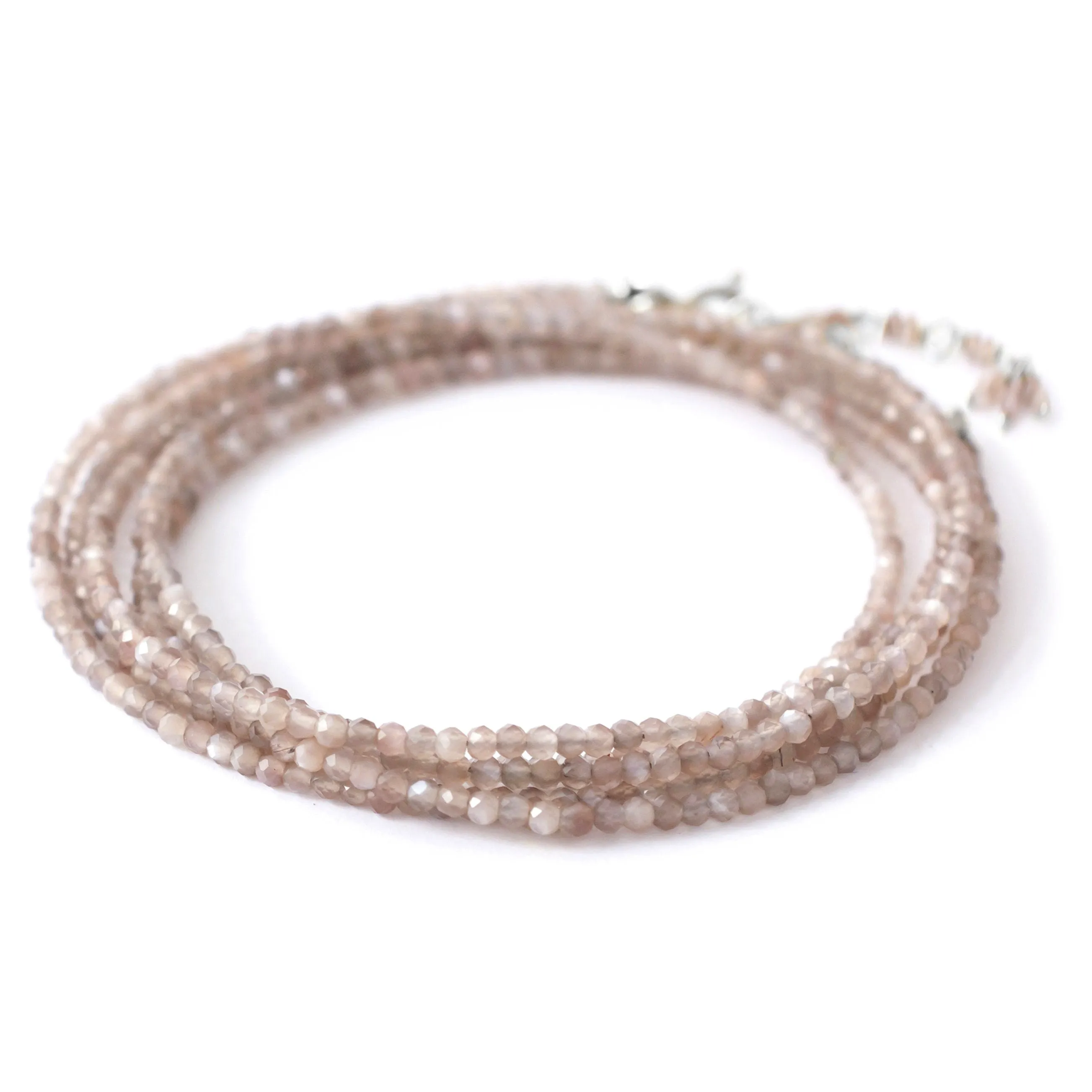 Mink Moonstone Wrap Bracelet - Necklace