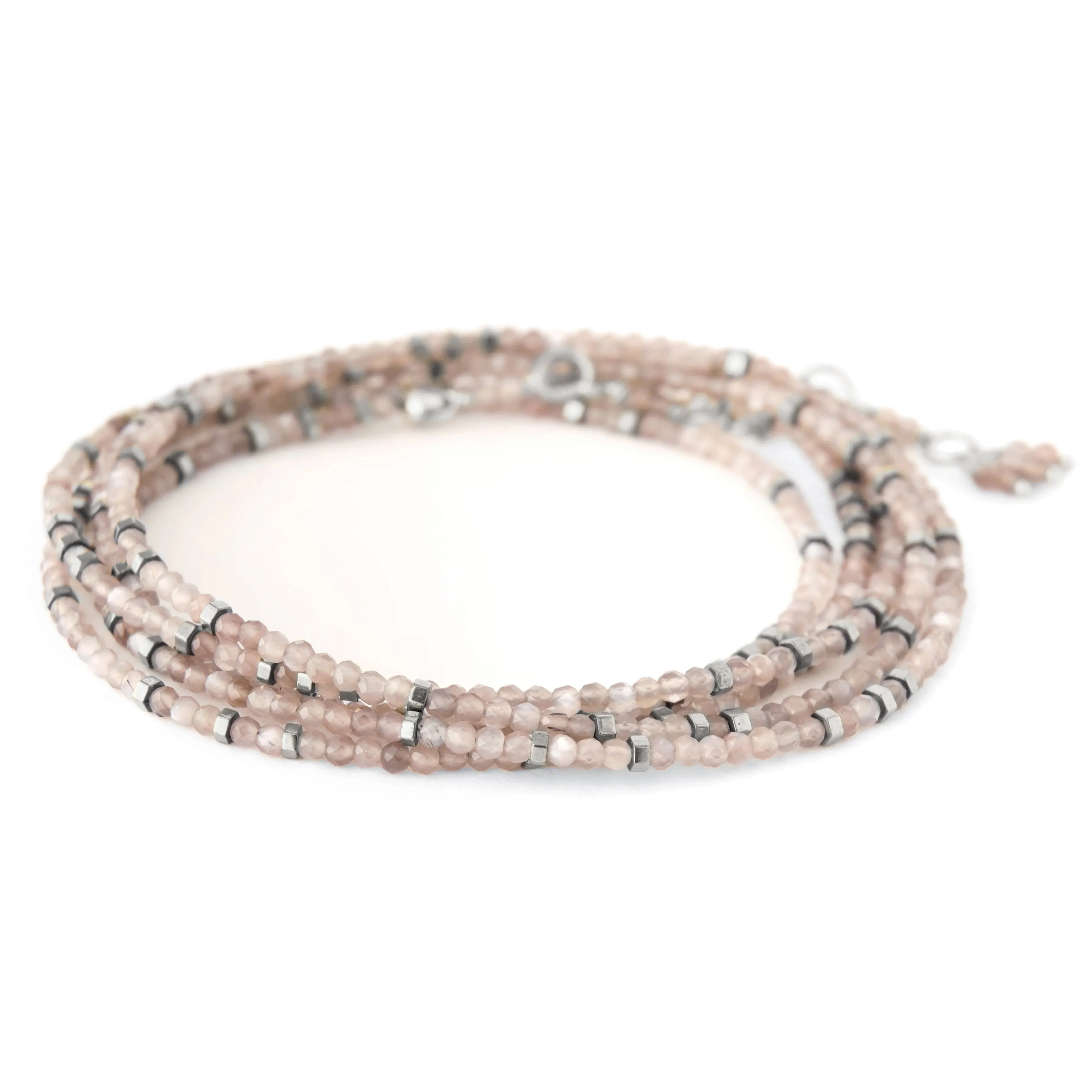 Mink Moonstone Wrap Bracelet - Necklace