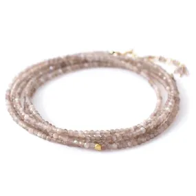 Mink Moonstone Wrap Bracelet - Necklace