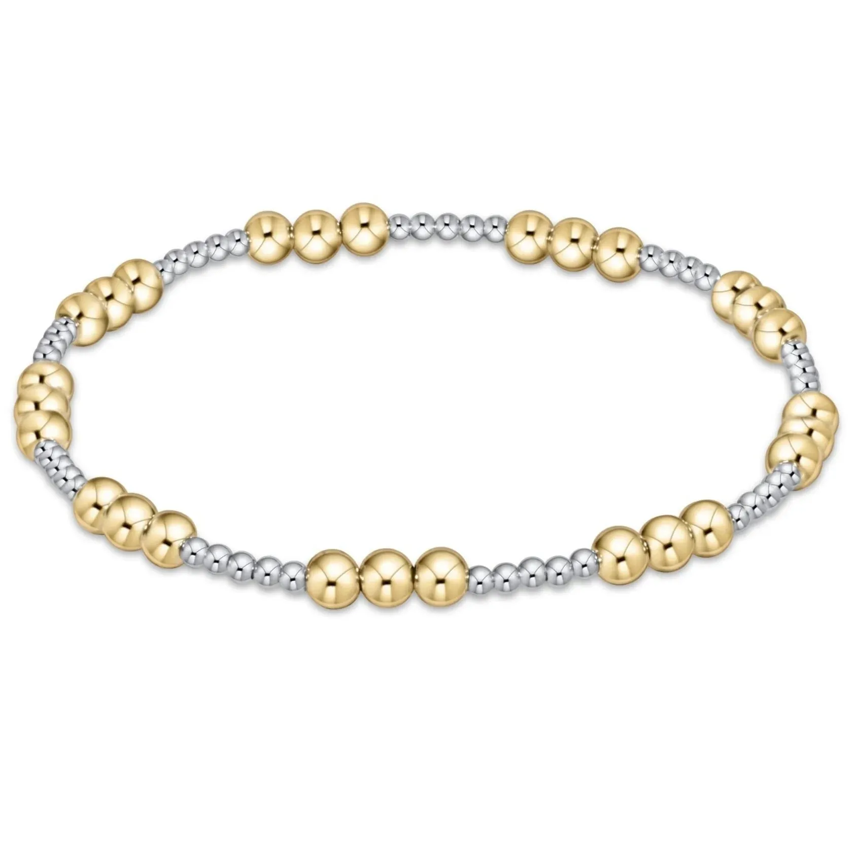 Mixed Metal - Classic Joy Pattern Bead Bracelets