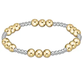 Mixed Metal - Classic Joy Pattern Bead Bracelets