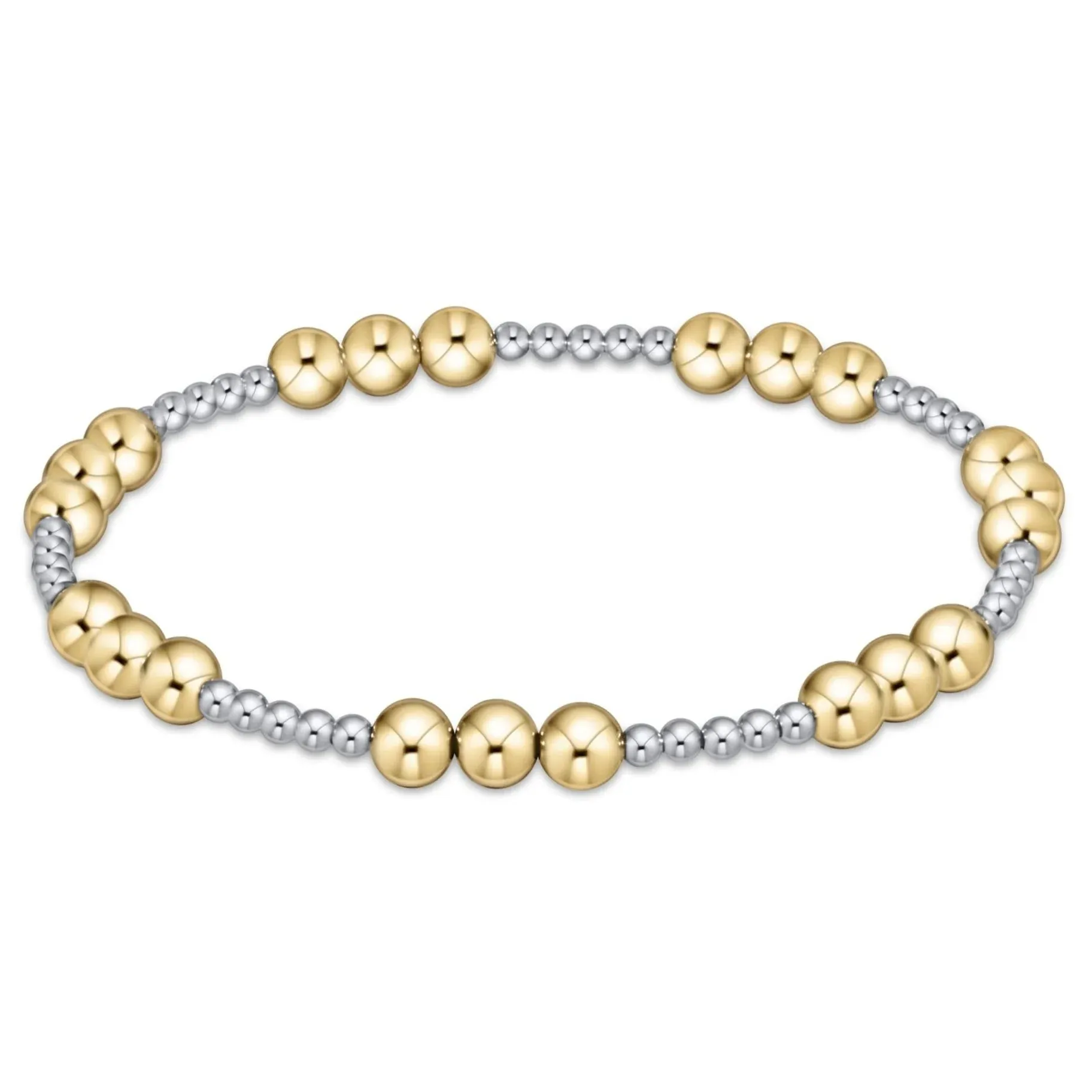Mixed Metal - Classic Joy Pattern Bead Bracelets
