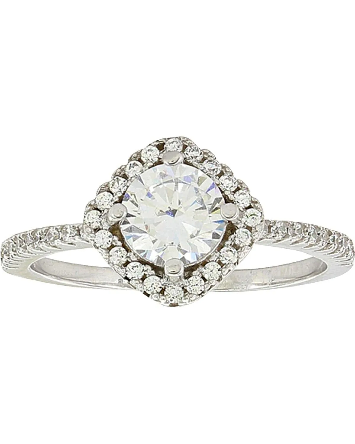 Montana Silversmiths Women's Squarely Perfect Haloed Ring RG3183