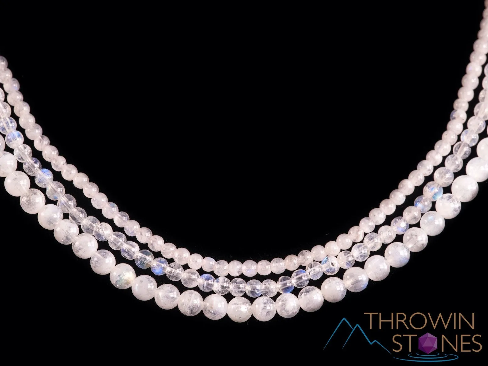 MOONSTONE Crystal Jewelry - Wrap Bracelet, Crystal Beaded Necklace, Crystal Beaded Bracelet, E1635