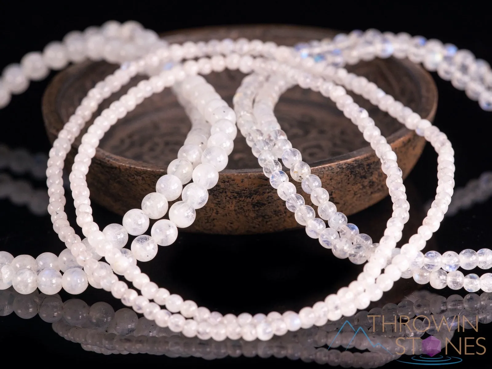MOONSTONE Crystal Jewelry - Wrap Bracelet, Crystal Beaded Necklace, Crystal Beaded Bracelet, E1635