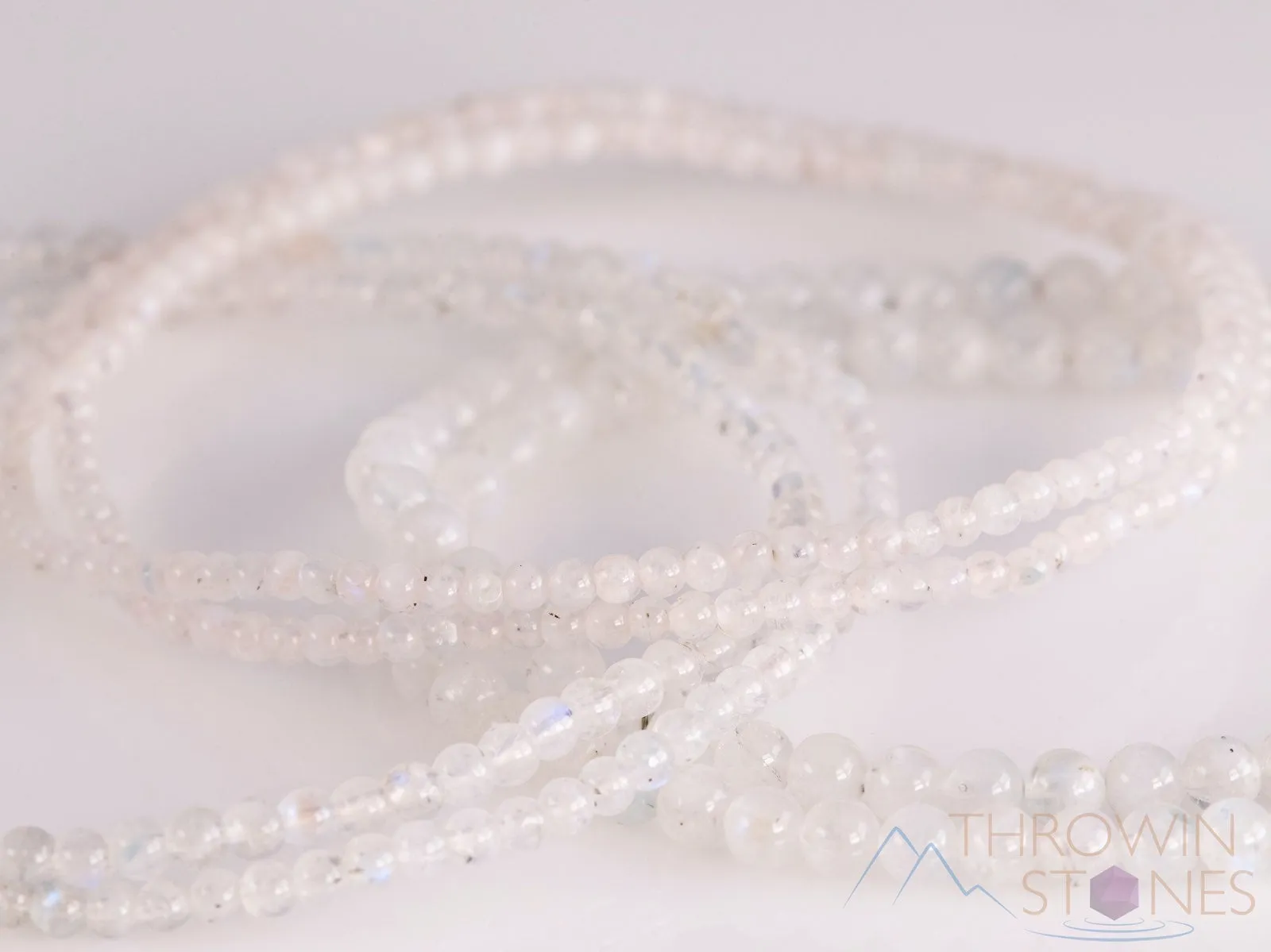 MOONSTONE Crystal Jewelry - Wrap Bracelet, Crystal Beaded Necklace, Crystal Beaded Bracelet, E1635