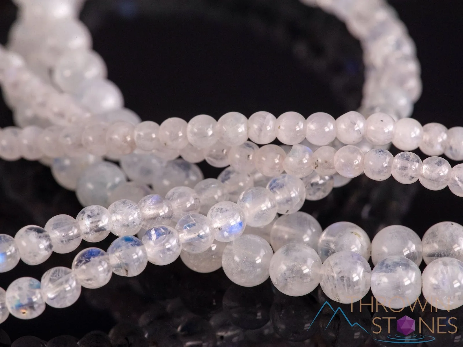 MOONSTONE Crystal Jewelry - Wrap Bracelet, Crystal Beaded Necklace, Crystal Beaded Bracelet, E1635