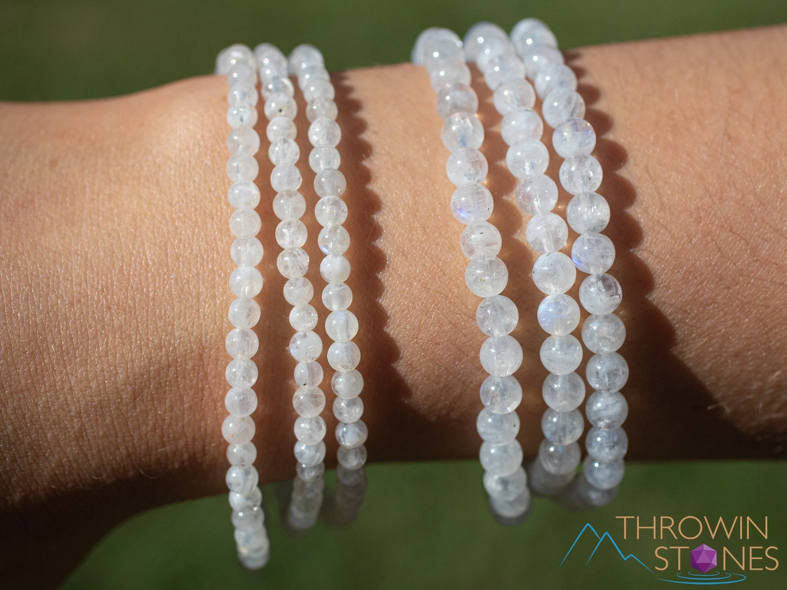 MOONSTONE Crystal Jewelry - Wrap Bracelet, Crystal Beaded Necklace, Crystal Beaded Bracelet, E1635