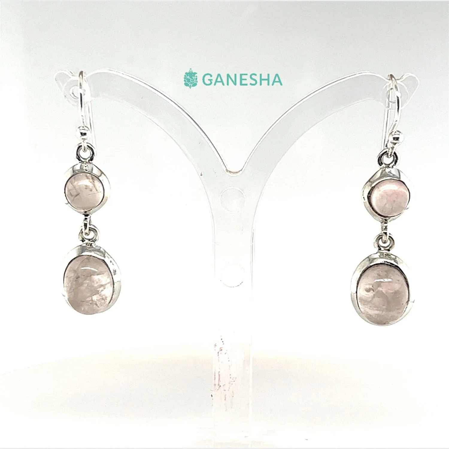 Moonstone Double-Drop Earrings - Sterling Silver (925)