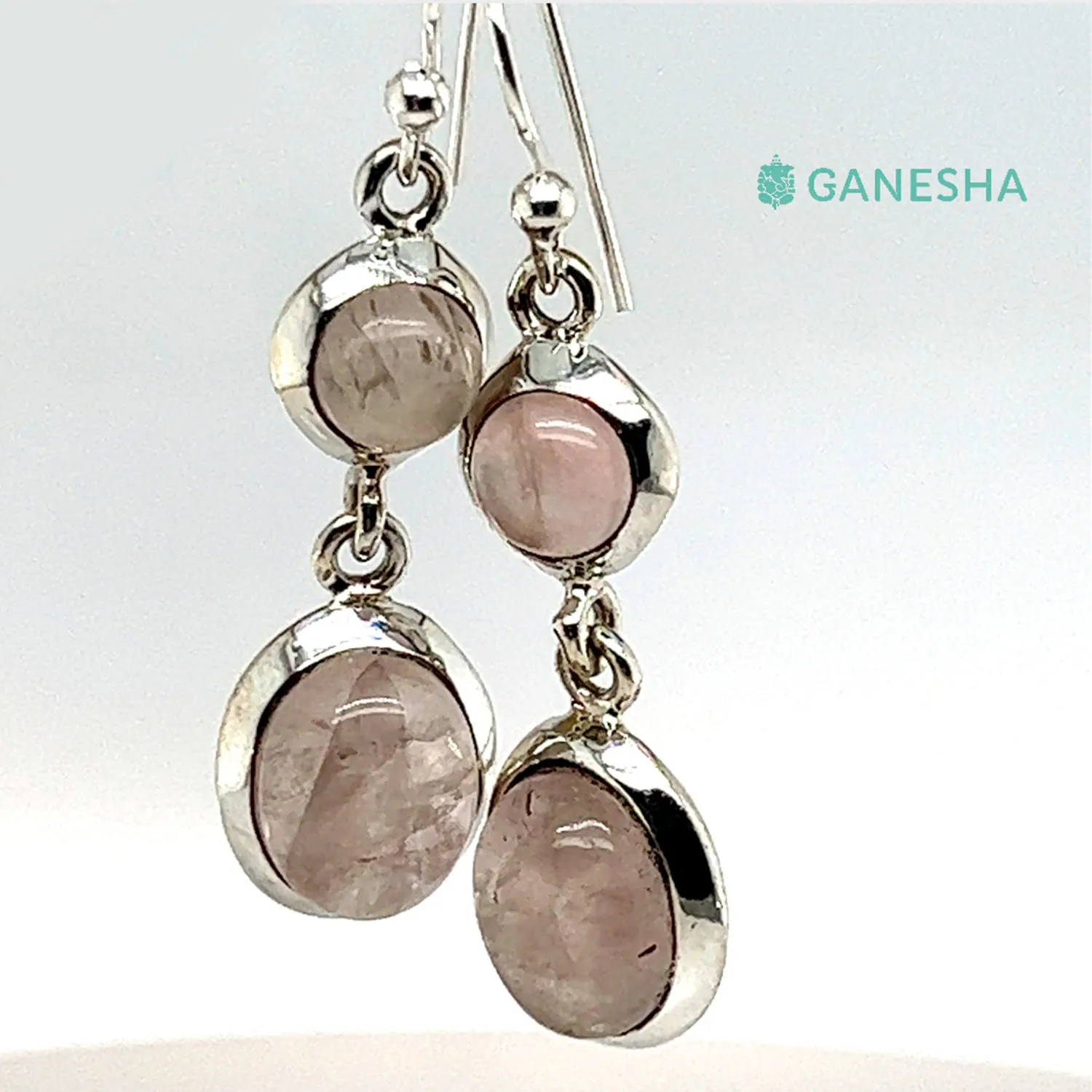 Moonstone Double-Drop Earrings - Sterling Silver (925)
