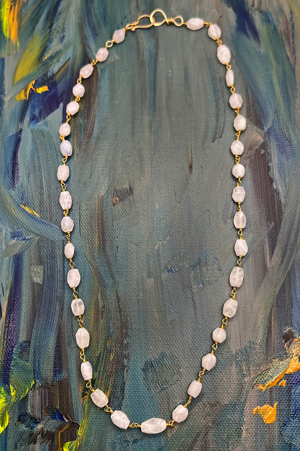 Moonstone   Gold Necklace