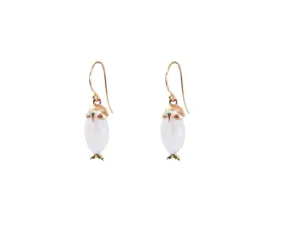 Moonstone Owl Earrings