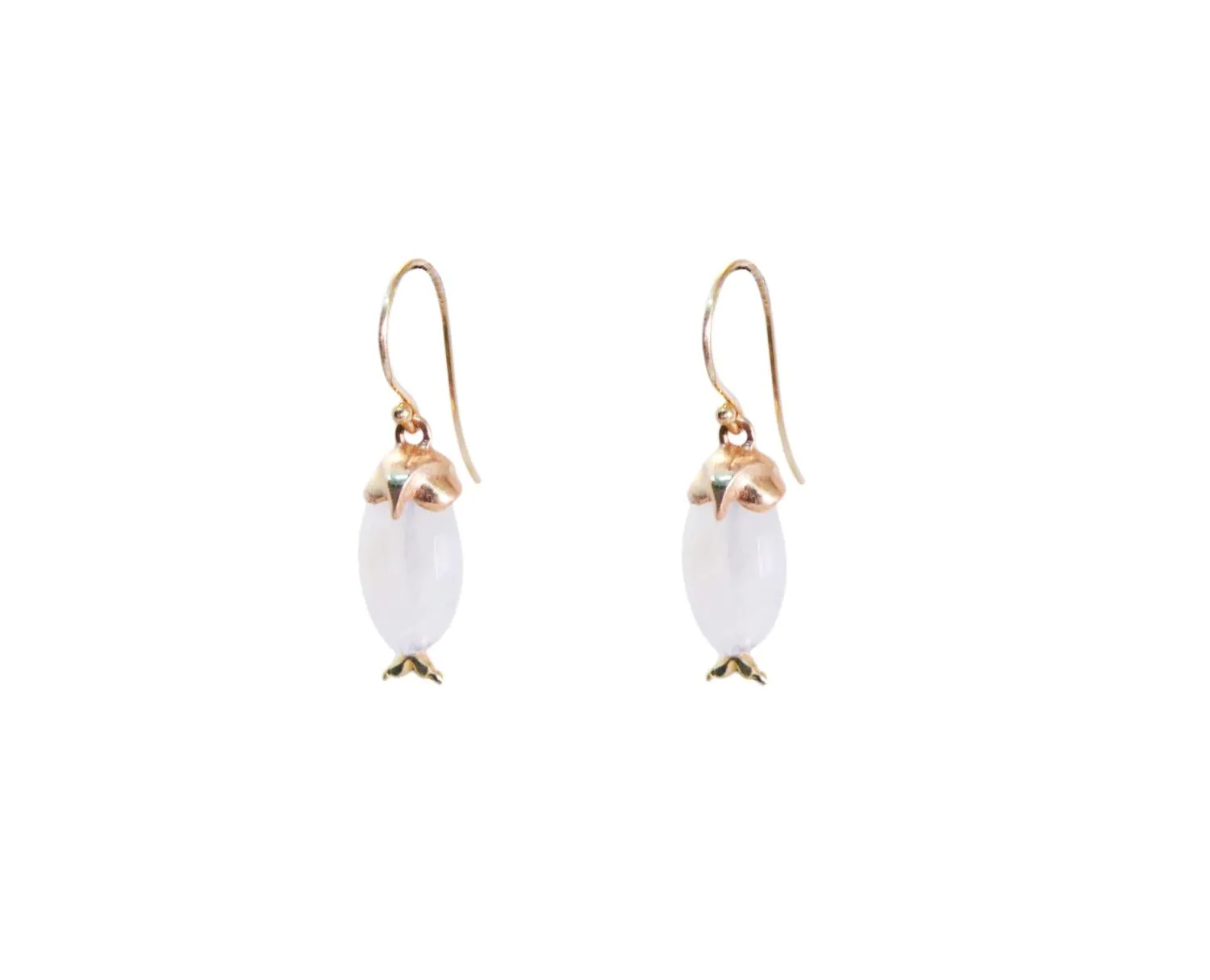 Moonstone Owl Earrings
