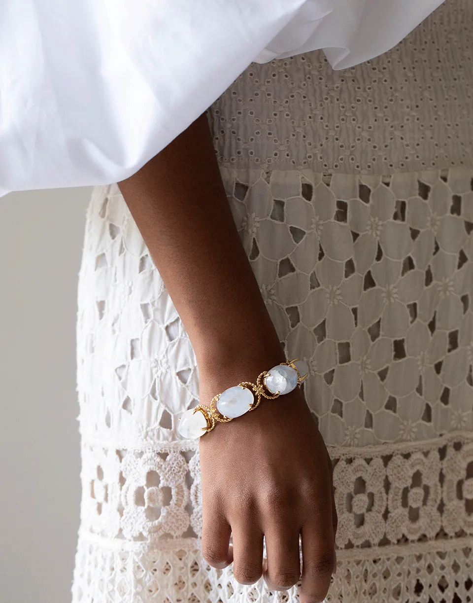 Moonstone Pebble Bracelet