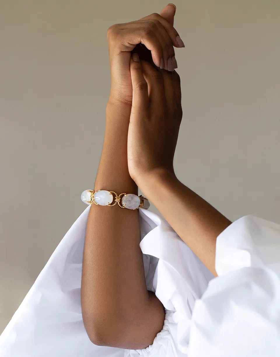 Moonstone Pebble Bracelet