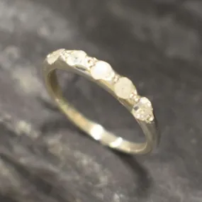 Moonstone Ring - White Eternity Band - Dainty Vintage Ring