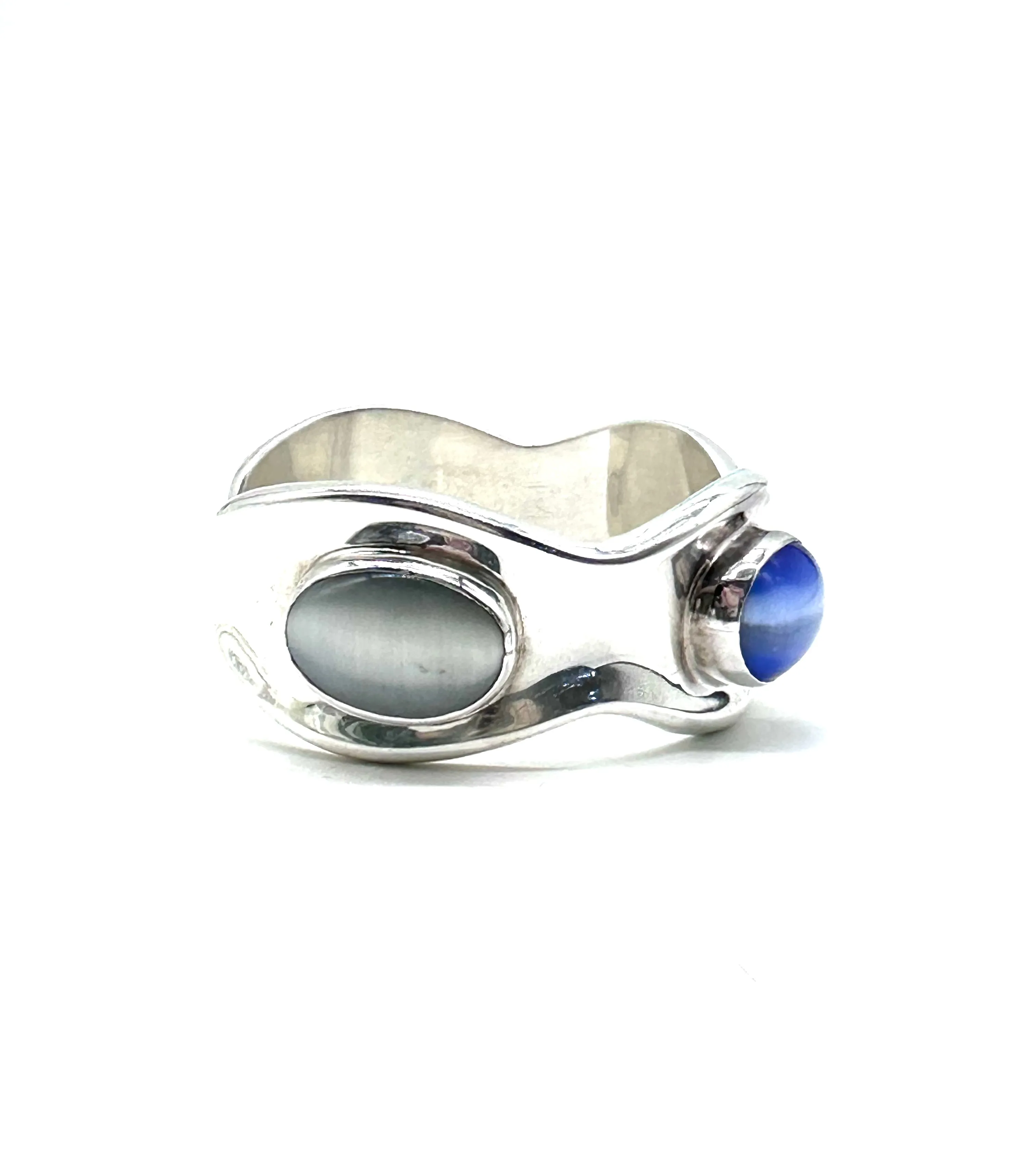Moonstone sterling silver cuff bracelet
