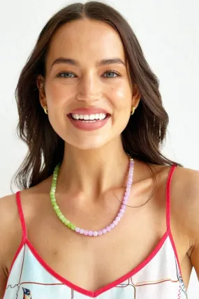 Mosk Jade & Lilac Gem Necklace