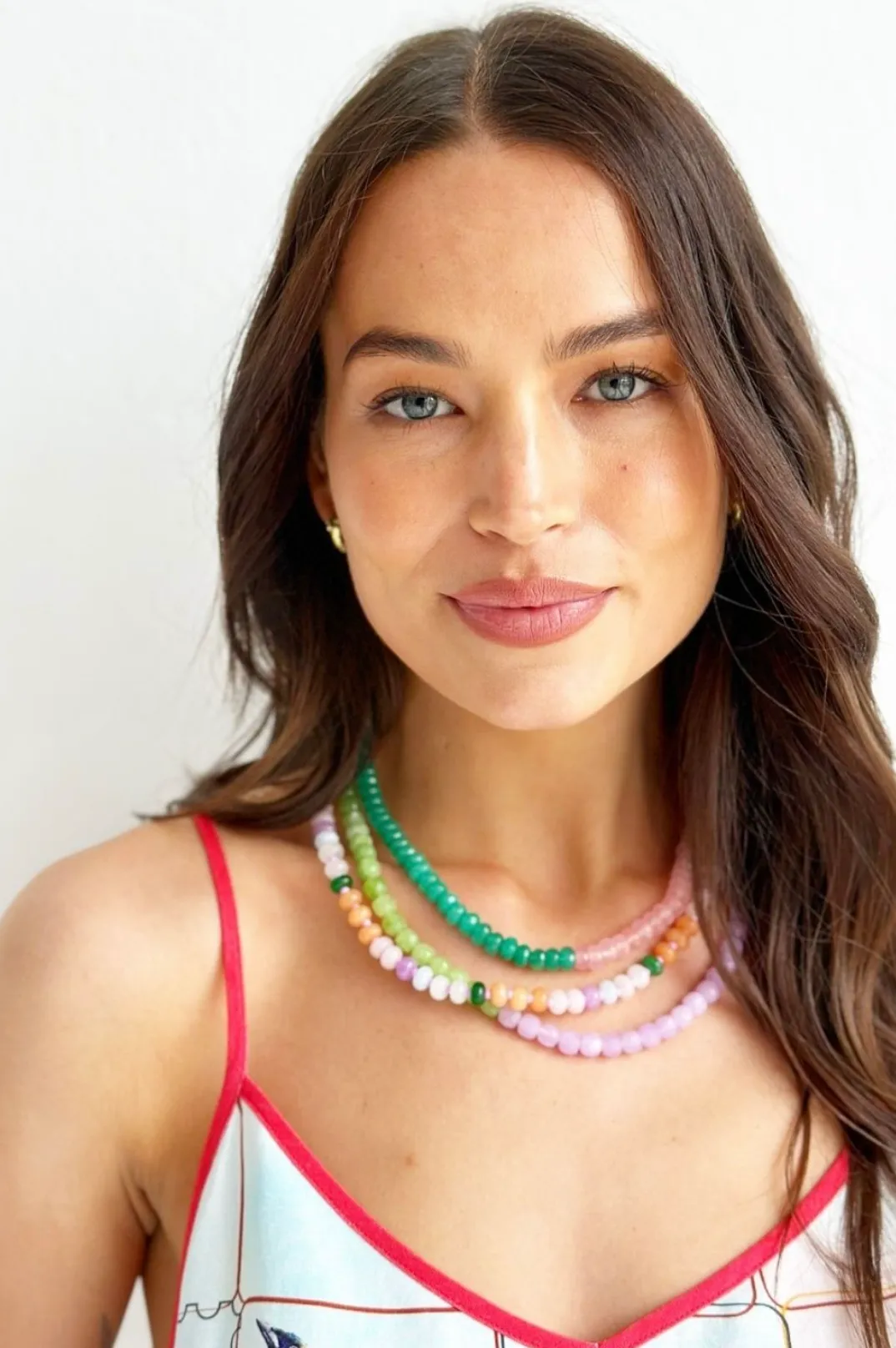 Mosk Jade & Lilac Gem Necklace