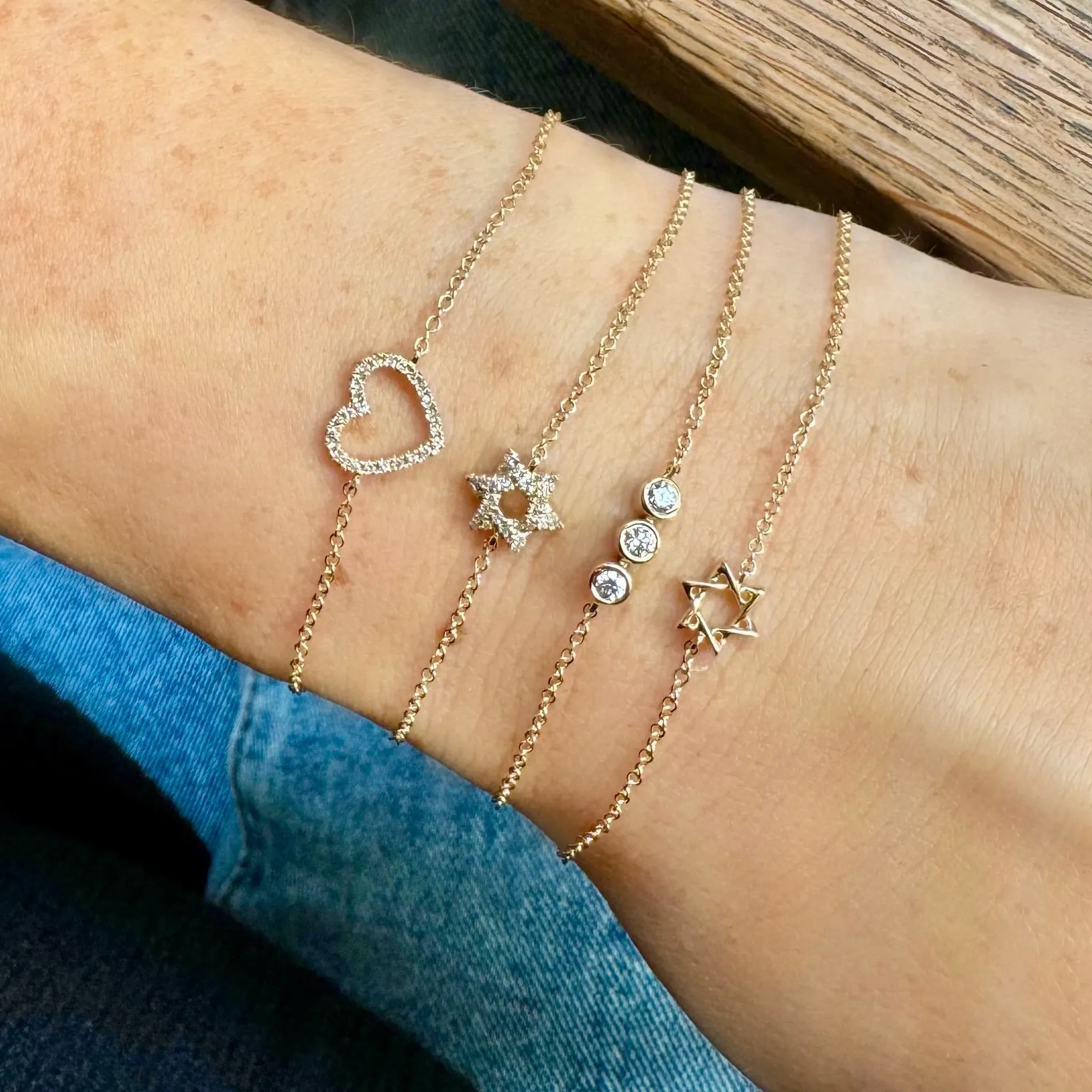 Multi Gold Diamond Stack