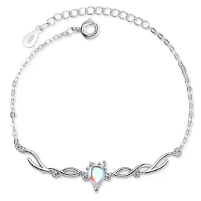 Multicolored moonstone niche cold wind bracelet