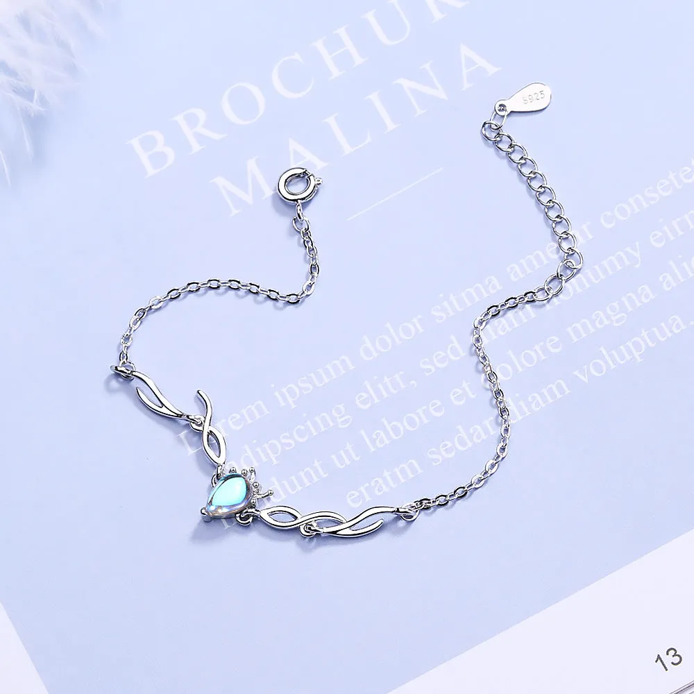 Multicolored moonstone niche cold wind bracelet