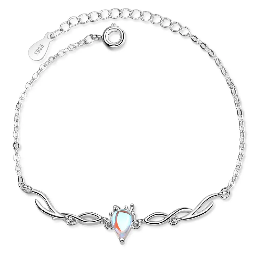 Multicolored moonstone niche cold wind bracelet