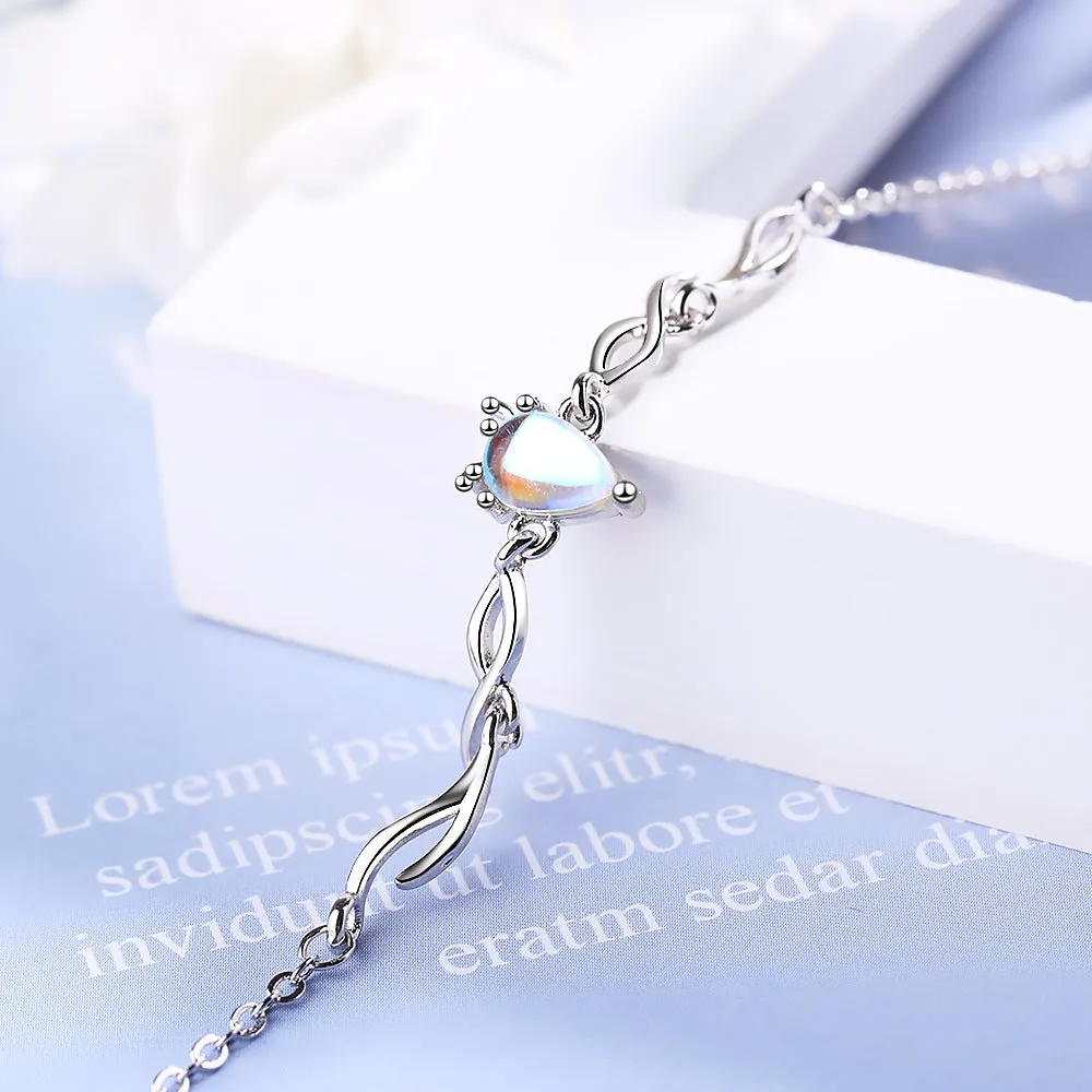 Multicolored moonstone niche cold wind bracelet