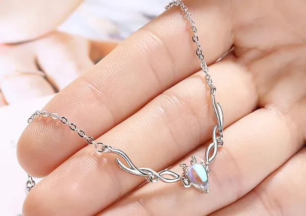 Multicolored moonstone niche cold wind bracelet