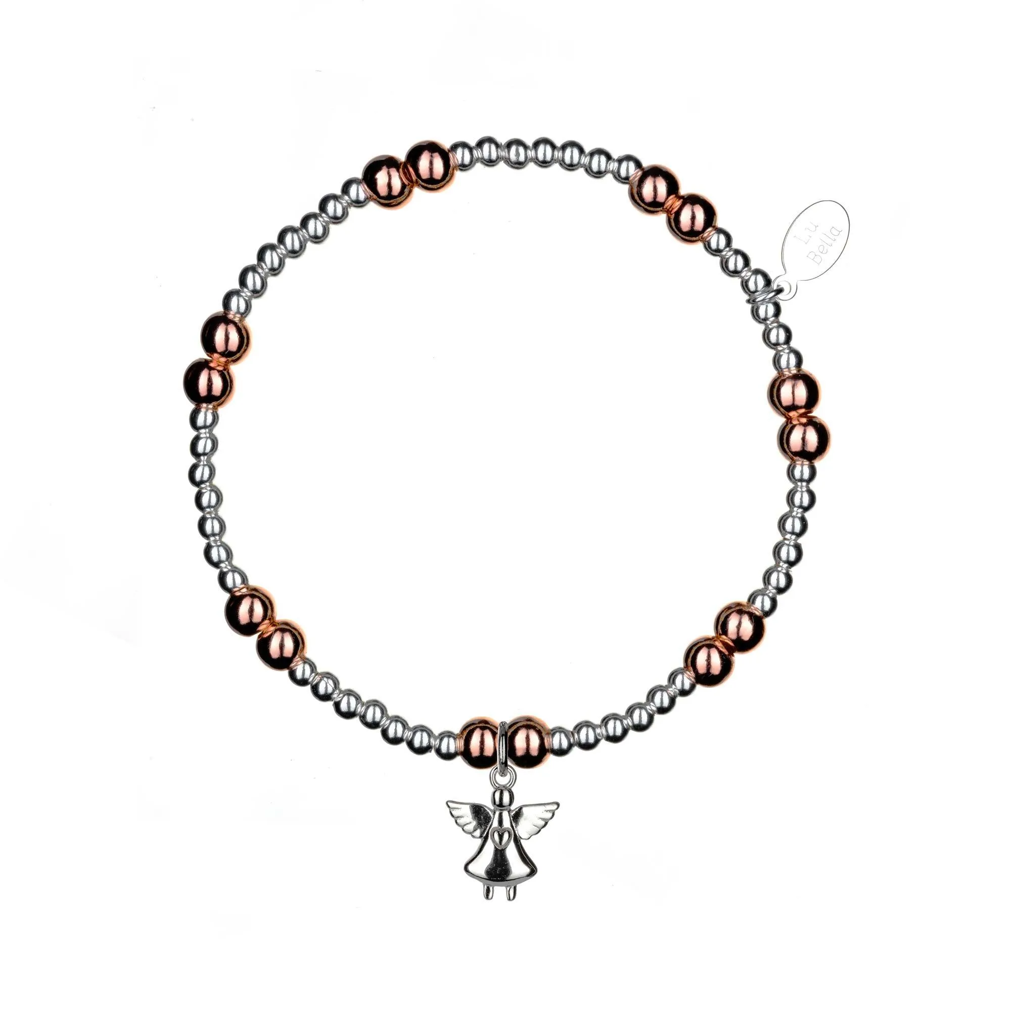 My Guardian Angel Sterling Silver Stacking Bracelet
