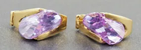 Mystic Topaz 14ct Yellow Gold Huggie Style Earrings