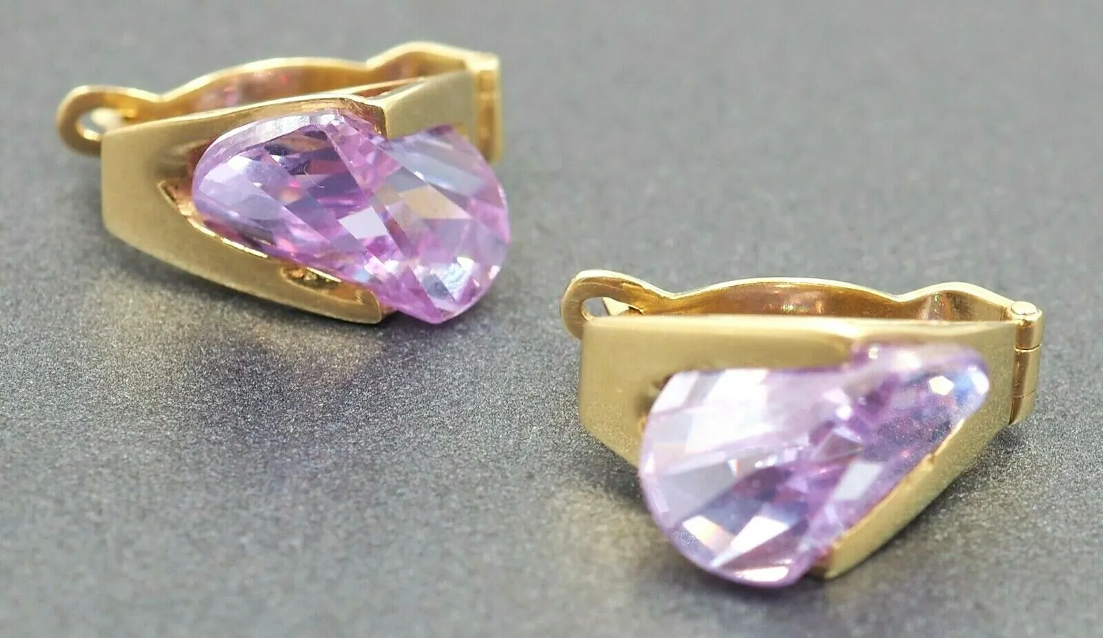 Mystic Topaz 14ct Yellow Gold Huggie Style Earrings