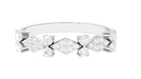 Natural Diamond Designer Half Eternity Ring