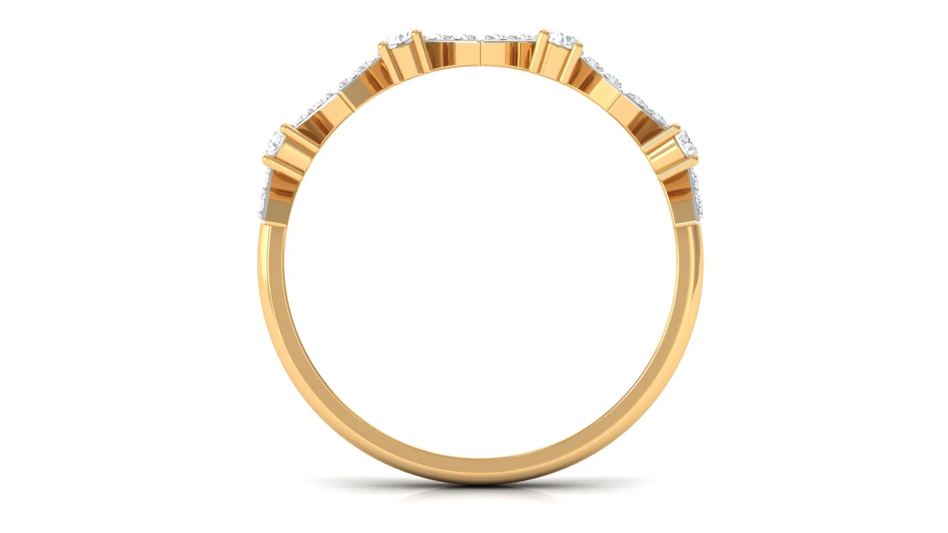 Natural Diamond Designer Half Eternity Ring