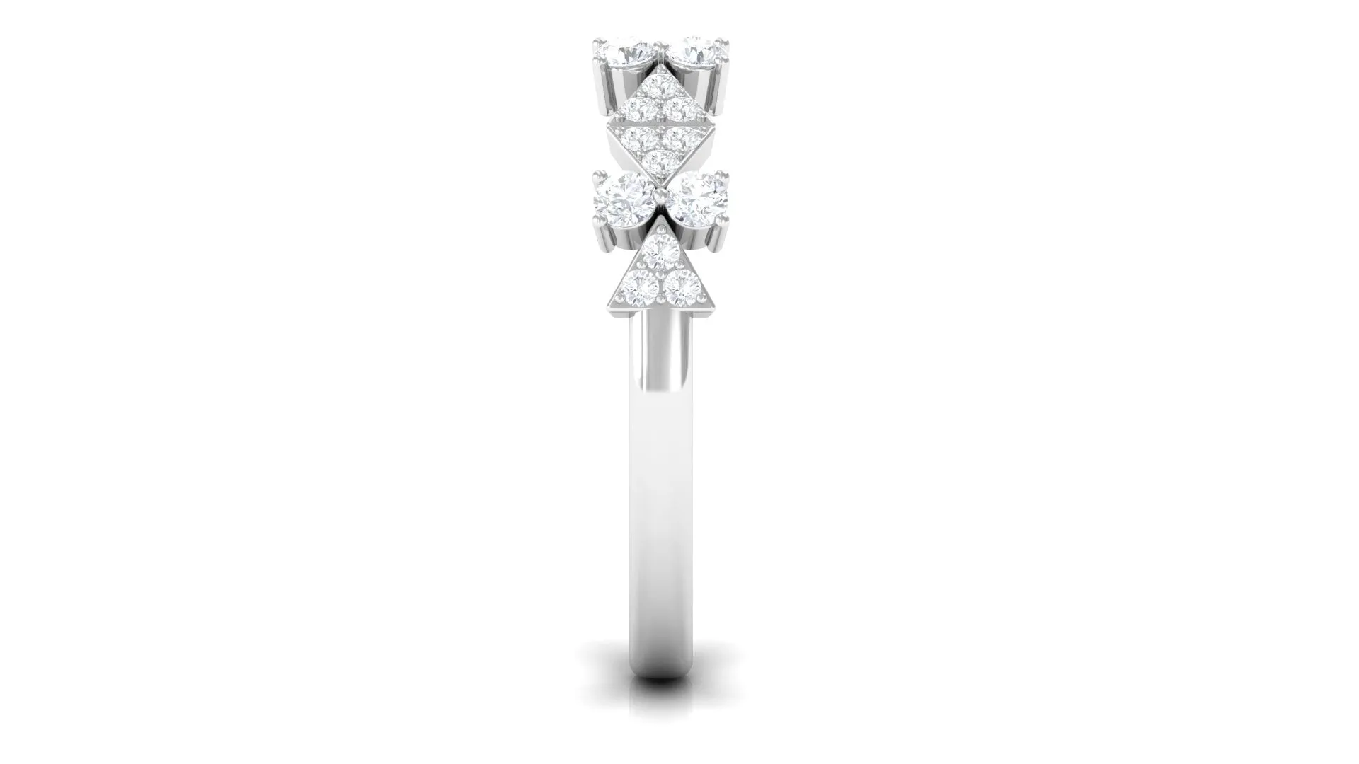 Natural Diamond Designer Half Eternity Ring