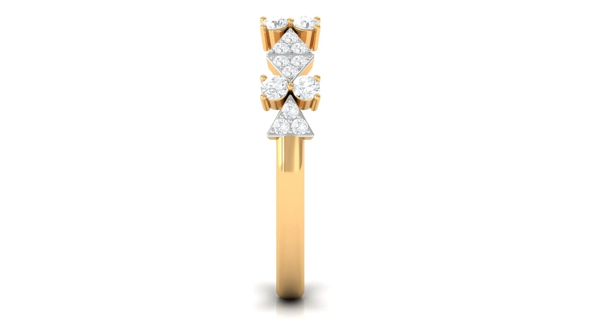 Natural Diamond Designer Half Eternity Ring