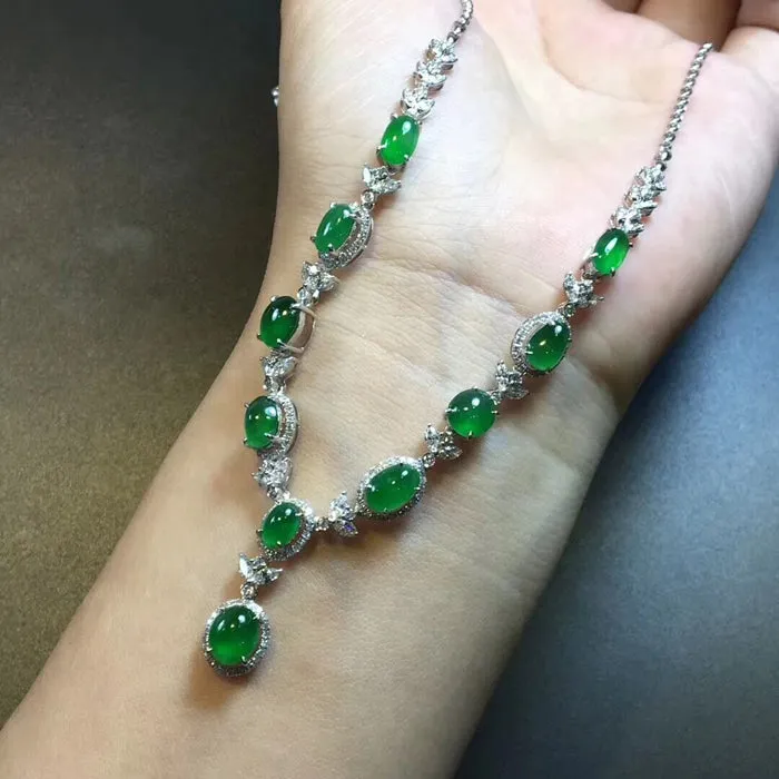 Natural Jade Necklace Jadeite Necklace NNE019