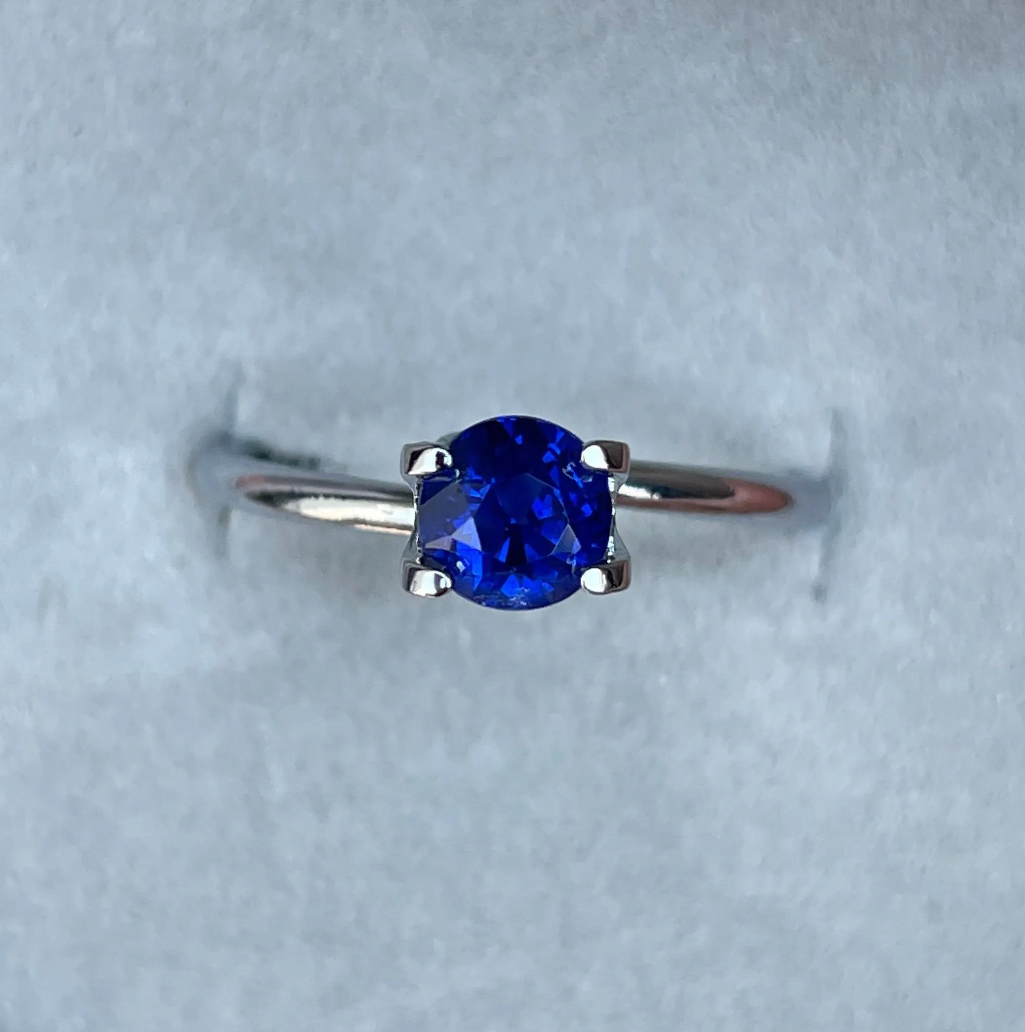 Natural Sapphire Blue 1.08 Crt Round Cut Certified Natural Blue Sapphire, Loose Sapphire Gemstone for Sapphire Ring