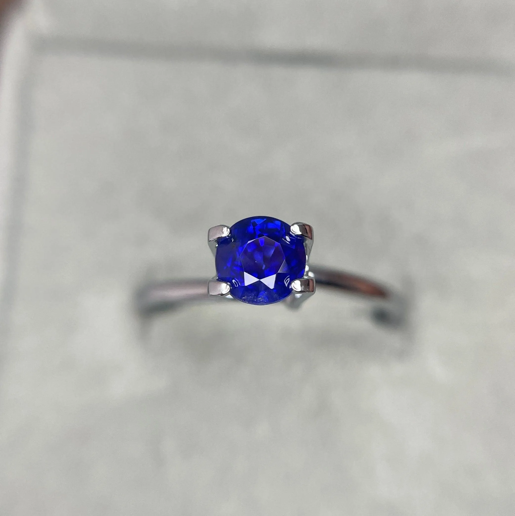 Natural Sapphire Blue 1.08 Crt Round Cut Certified Natural Blue Sapphire, Loose Sapphire Gemstone for Sapphire Ring