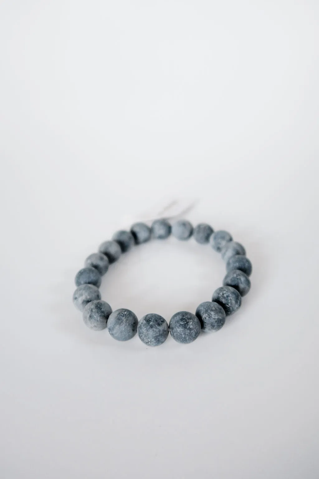 Natural Stone Beaded Bracelet - Gray