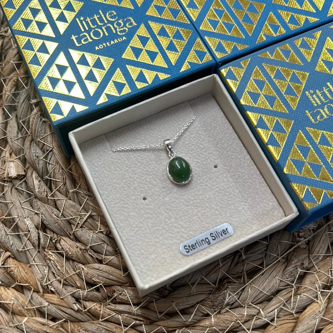 Nephrite Greenstone Oval Pendant