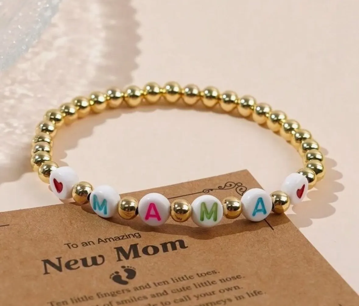 New Mama Beaded Bracelet & Poem