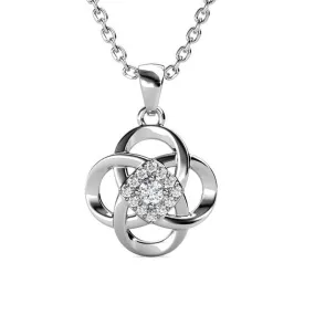 Nyssa 18k White Gold Plated Crystal Necklace