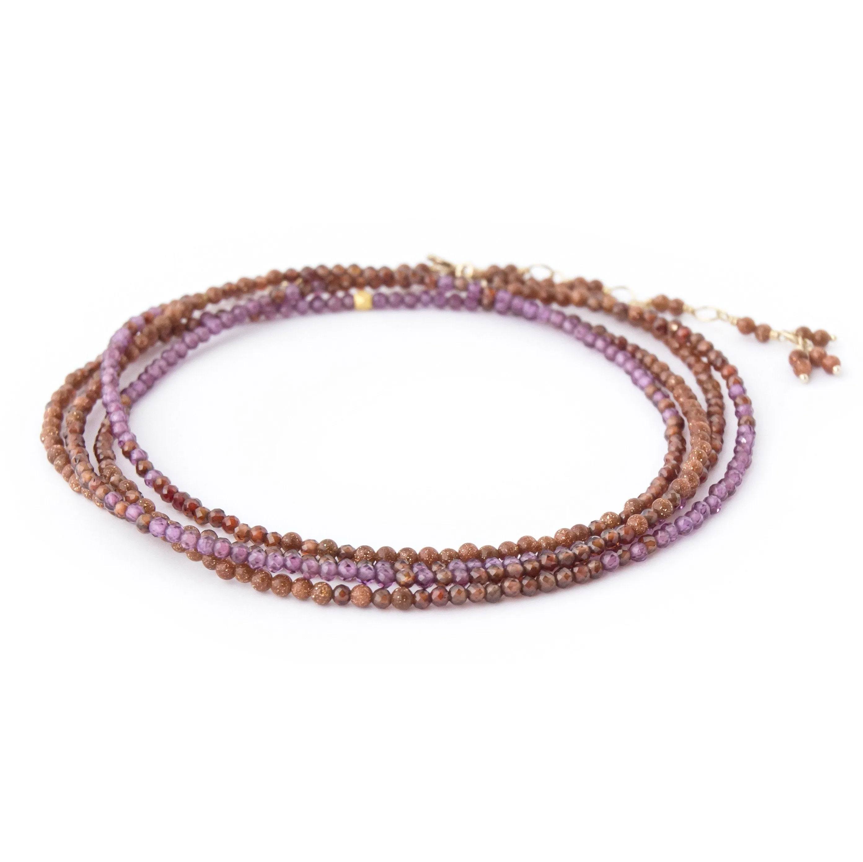 Ombre 'Wine' Wrap Bracelet