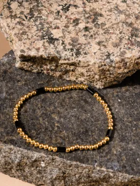 Onyx Station Beaded Bracelet