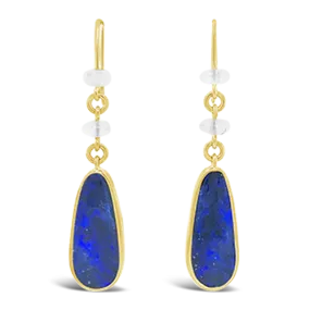 Opal & Moonstone Dangle Earrings