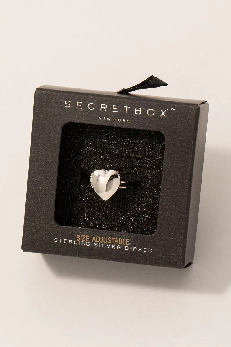 Open Smooth Heart Locket Ring (Assorted)