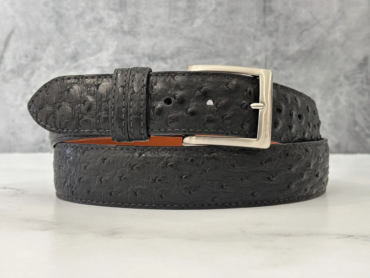 Ostrich Quill Belt: Black